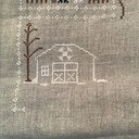 I am stitching #9 of the Farmhouse Christmas .
