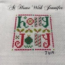 Here is another ornament that I just finished in the Herrschners Kit that contains 24 ornaments.