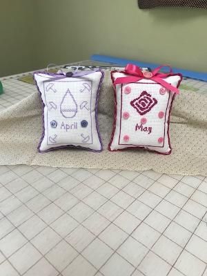 I am all caught up on the ones I have stitched. They are so quick and fun. April and May