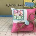 Happy Easter by Primrose Cottage Stitches. 18ct White Aida using called for DMC